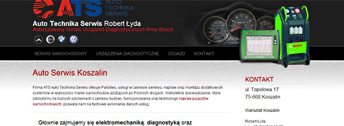 Strona www dla warsztatu samochodowego
