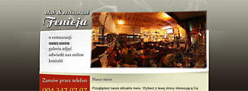 Strona www dla restauracji