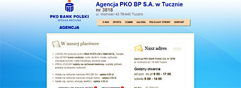Strona www dla Agencji PKO