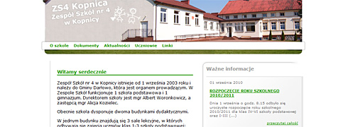 Strona www dla szkoły